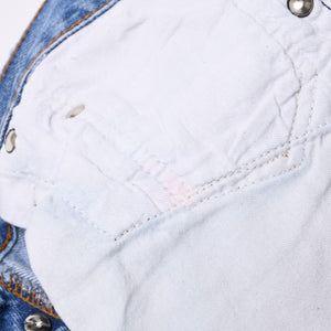 Like new CHROME HEARTS LEVI'S 501 Levi's Denim Pants Cross Ball Button Blue Size 32 Used 4a000438