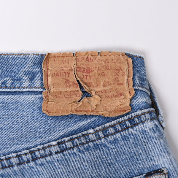 Like new CHROME HEARTS LEVI'S 501 Levi's Denim Pants Cross Ball Button Blue Size 32 Used 4a000438