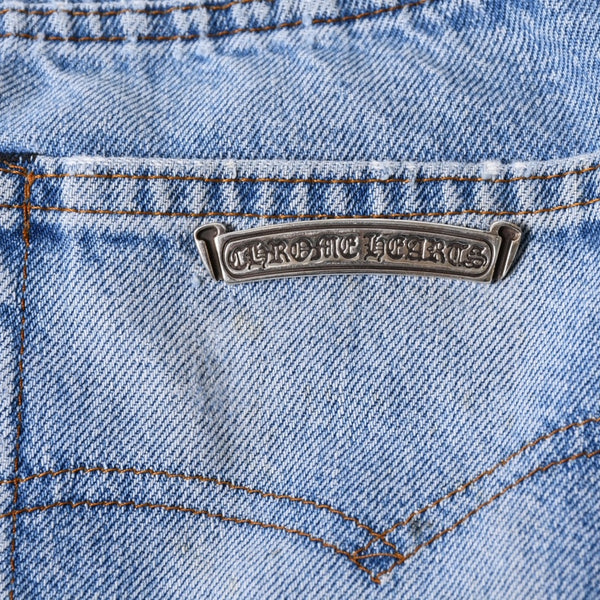 Like new CHROME HEARTS LEVI'S 501 Levi's Denim Pants Cross Ball Button Blue Size 32 Used 4a000438