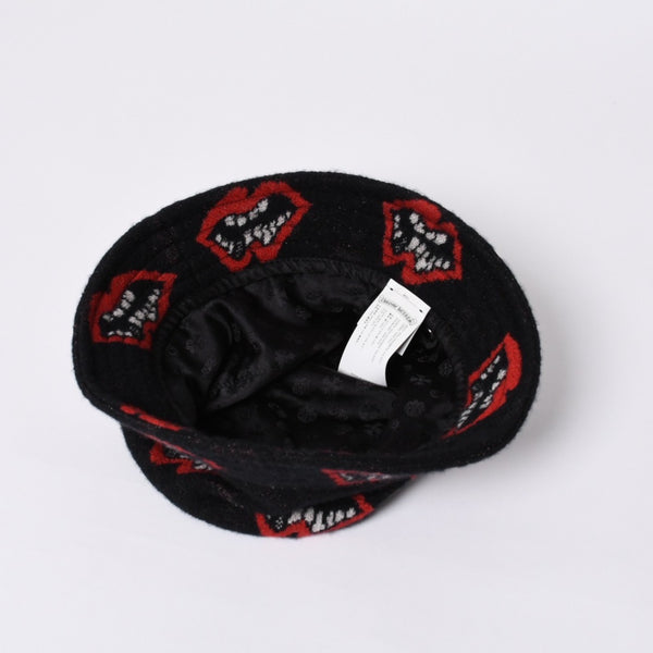 新品同様 CHROME HEARTS クロムハーツ mattyboy チョンパープリントカシミヤバケットハット サイズM 58.5cm 中古 4a000341