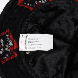 新品同様 CHROME HEARTS クロムハーツ mattyboy チョンパープリントカシミヤバケットハット サイズM 58.5cm 中古 4a000341