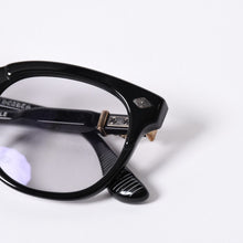 画像をギャラリービューアに読み込む, 新品未使用 CHROME HEARTS クロムハーツ RODSICLE フローラル ボストン メガネ 純正 度無し シルバー925 ダイヤモンド ブラック 中古 4a000432