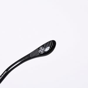 New and unused CHROME HEARTS RODSICLE Floral Boston Glasses Genuine No Prescription Silver 925 Diamond Black Used 4a000432