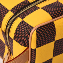 画像をギャラリービューアに読み込む, 極美品 LOUIS VUITTON ルイヴィトン N40567 ダミエポップロッカードップキット トラベルポーチ イエロー ブラウン 中古 4a000456