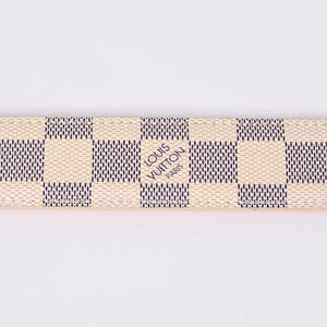Very Good Condition LOUIS VUITTON Sainteur Voyage 35MM Damier Azur Belt M9837V Leather 85/34 Used 4a000349