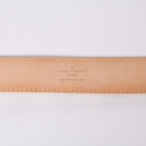 Very Good Condition LOUIS VUITTON Sainteur Voyage 35MM Damier Azur Belt M9837V Leather 85/34 Used 4a000349