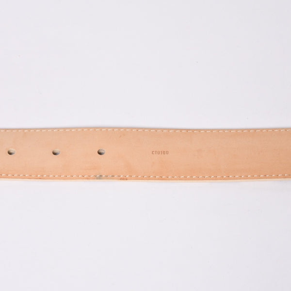Very Good Condition LOUIS VUITTON Sainteur Voyage 35MM Damier Azur Belt M9837V Leather 85/34 Used 4a000349