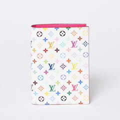 新品同様 LOUIS VUITTON ルイヴィトン LV × TM パスポートカバー クーヴェルテュール パスポール M14178 ホワイト マルチカラー 中古 4a000352