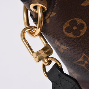 Very Good Condition LOUIS VUITTON Monogram Flower Zipped Tote MM M44351 Brown Black Gold Hardware Used 4a000264