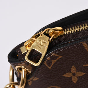Very Good Condition LOUIS VUITTON Monogram Flower Zipped Tote MM M44351 Brown Black Gold Hardware Used 4a000264
