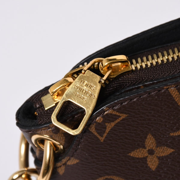 Very Good Condition LOUIS VUITTON Monogram Flower Zipped Tote MM M44351 Brown Black Gold Hardware Used 4a000264