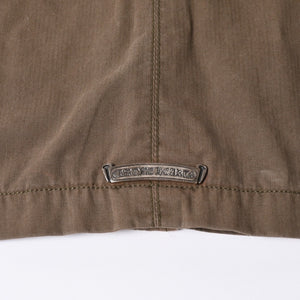 CHROME HEARTS Cherry Bomb Cross Button Jacket Double Zip Khaki Silver Hardware Size L Good Condition Used 4a000431