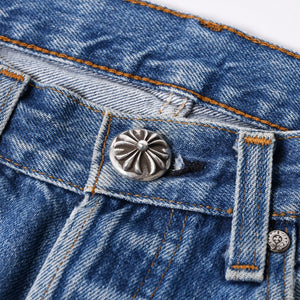 Like new CHROME HEARTS LEVI'S 501 Levi's Denim Pants Cross Ball Button Blue Size 29 Used 4a000439