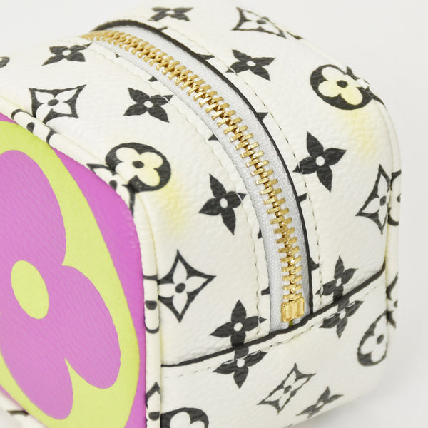 LOUIS VUITTON Monogram Giant Portomone Cube Pouch M67669 White Purple Black Good Condition Used 4a000350