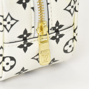 LOUIS VUITTON Monogram Giant Portomone Cube Pouch M67669 White Purple Black Good Condition Used 4a000350