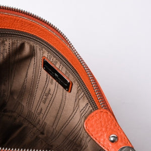 Salvatore Ferragamo サルヴァトーレ フェラガモ ショルダーバッグ AU-21 D035 オレンジ シルバー金具 美品 中古 4a000180
