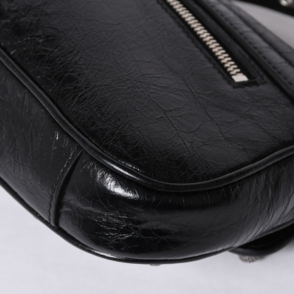BALENCIAGA バレンシアガ Le Cagole ル・カゴール 771640・1000・N・640167 スリングバッグ ブラック レザー 美品 中古 4a000370