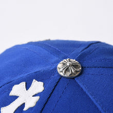 画像をギャラリービューアに読み込む, 新品未使用 CHROME HEARTS クロムハーツ CH BASEBALL TRUCKER CAP CHベースボール トラッカーキャップ セメタリークロス 9パッチ 中古 4a000533
