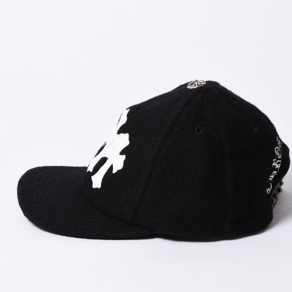 極美品 CHROME HEARTS クロムハーツ TRUCKER CAP セメタリークロスパッチ トラッカーキャップ ONE SIZE ウール シルバー925 中古 4a000541