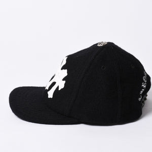 Very Good Condition CHROME HEARTS TRUCKER CAP Cemetery Cross Patch Trucker Cap ONE SIZE Wool Silver 925 Used 4a000541