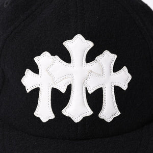 Very Good Condition CHROME HEARTS TRUCKER CAP Cemetery Cross Patch Trucker Cap ONE SIZE Wool Silver 925 Used 4a000541