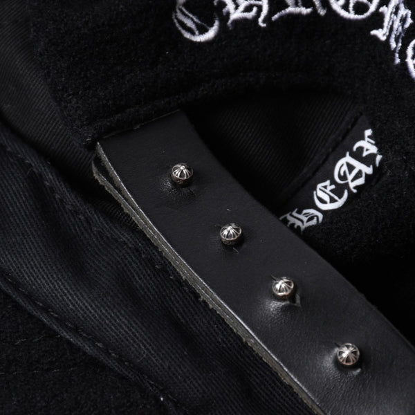 Very Good Condition CHROME HEARTS TRUCKER CAP Cemetery Cross Patch Trucker Cap ONE SIZE Wool Silver 925 Used 4a000541