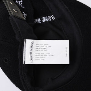 Very Good Condition CHROME HEARTS TRUCKER CAP Cemetery Cross Patch Trucker Cap ONE SIZE Wool Silver 925 Used 4a000541