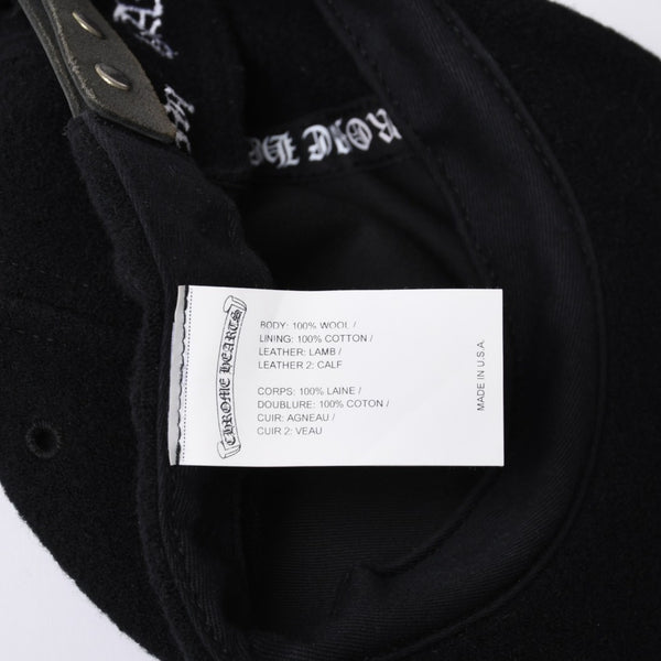 Very Good Condition CHROME HEARTS TRUCKER CAP Cemetery Cross Patch Trucker Cap ONE SIZE Wool Silver 925 Used 4a000541