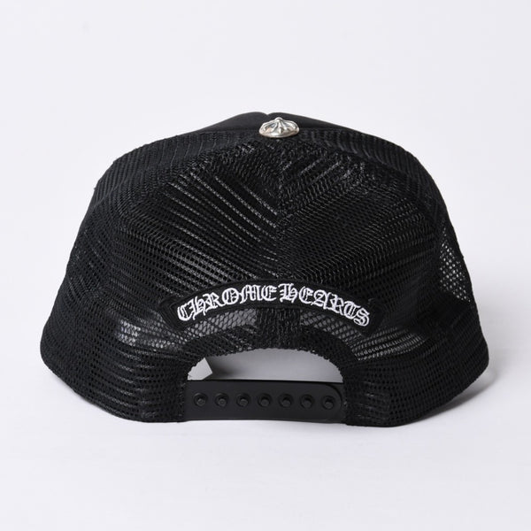 New and unused CHROME HEARTS King Taco Trucker Hat ONE SIZE Cemetery Cross Used 4a000532