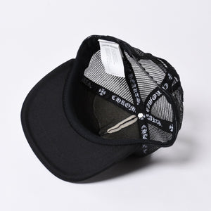New and unused CHROME HEARTS King Taco Trucker Hat ONE SIZE Cemetery Cross Used 4a000532