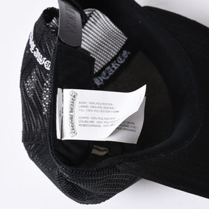 New and unused CHROME HEARTS King Taco Trucker Hat ONE SIZE Cemetery Cross Used 4a000532