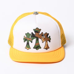 New and unused CHROME HEARTS King Taco Trucker Hat King Taco Trucker Cap ONE SIZE Cemetery Cross Used 4a000531