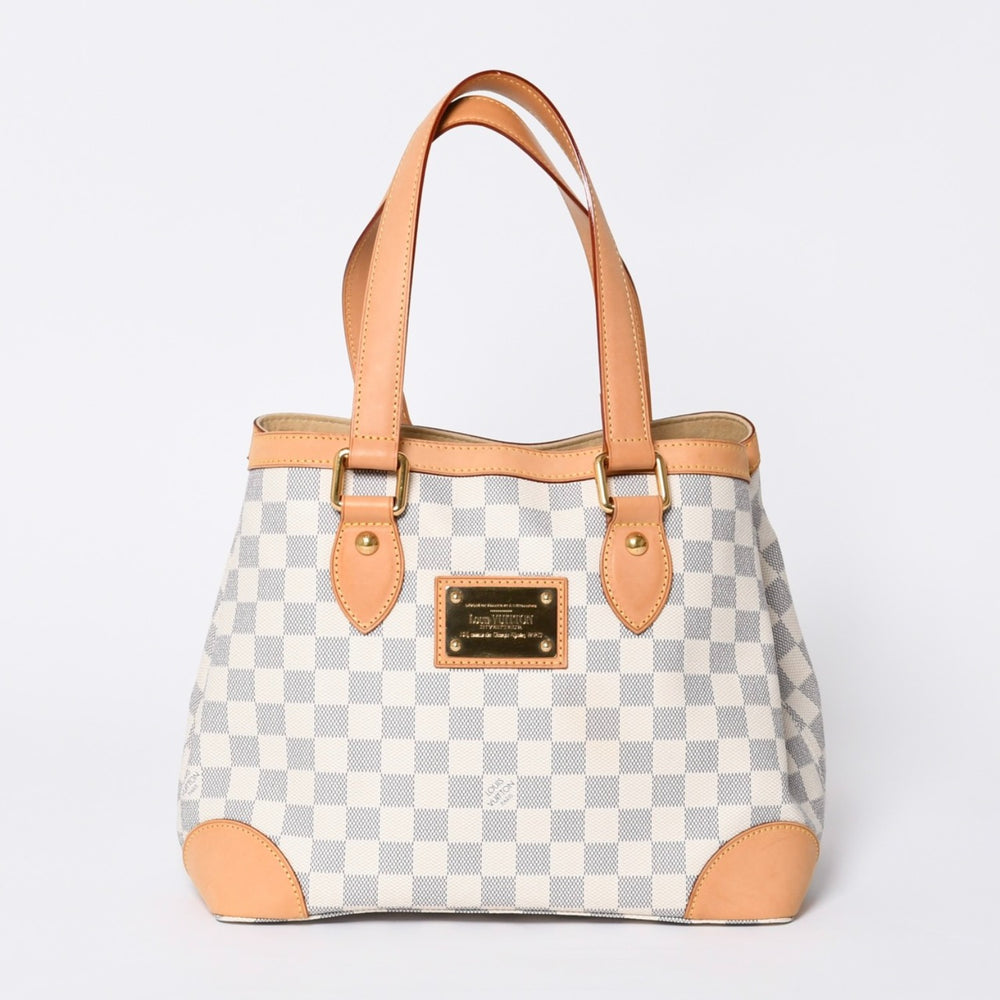 極美品 LOUIS VUITTON ルイヴィトン ハンドバッグ N51207 ハムステッドPM ホワイト ダミエアズール中古 4a000394