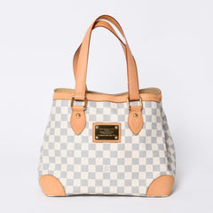 極美品 LOUIS VUITTON ルイヴィトン ハンドバッグ N51207 ハムステッドPM ホワイト ダミエアズール中古 4a000394
