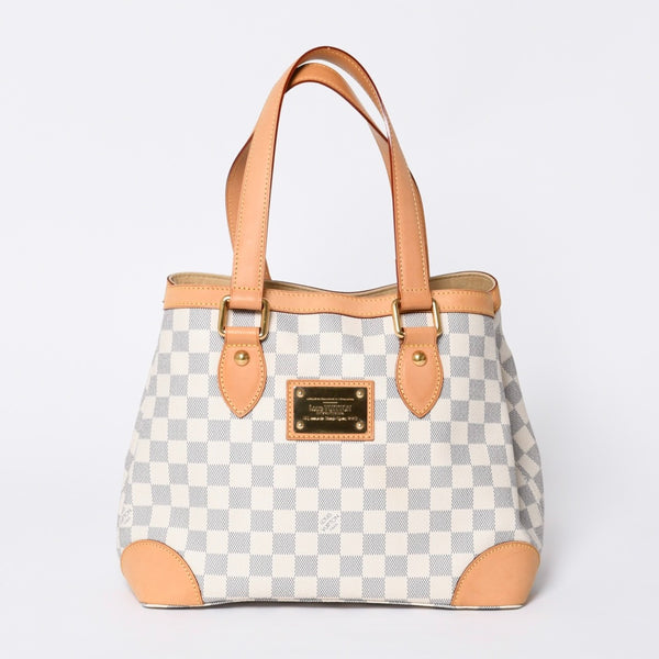 極美品 LOUIS VUITTON ルイヴィトン ハンドバッグ N51207 ハムステッドPM ホワイト ダミエアズール中古 4a000394