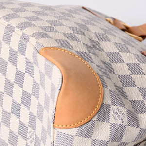 極美品 LOUIS VUITTON ルイヴィトン ハンドバッグ N51207 ハムステッドPM ホワイト ダミエアズール中古 4a000394