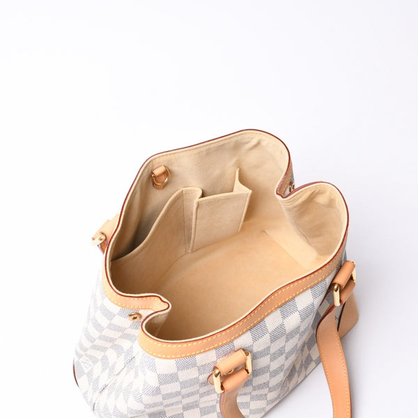 極美品 LOUIS VUITTON ルイヴィトン ハンドバッグ N51207 ハムステッドPM ホワイト ダミエアズール中古 4a000394