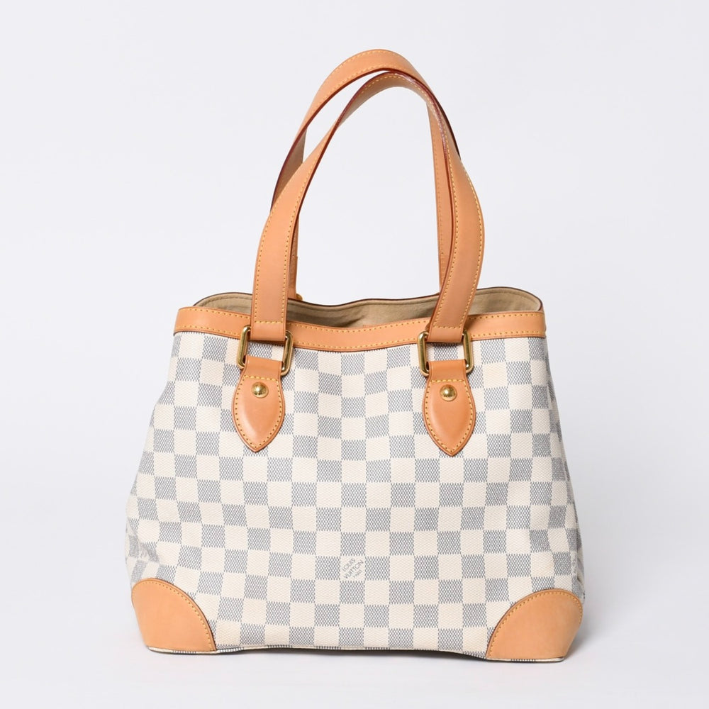 極美品 LOUIS VUITTON ルイヴィトン ハンドバッグ N51207 ハムステッドPM ホワイト ダミエアズール中古 4a000394