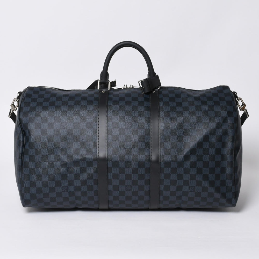極美品 LOUIS VUITTON ルイヴィトン キーポル バンドリエール55 ボストンバッグ N41356 ダミエグラフィット コバルト ブラック 中古 4a000377