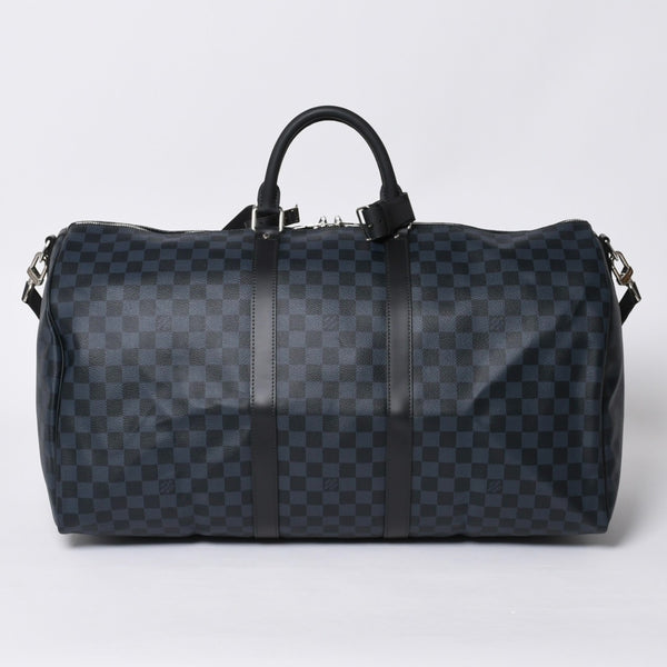 Very good condition LOUIS VUITTON Keepall Bandouliere 55 Boston bag N41356 Damier Graphite Cobalt Black Used 4a000377