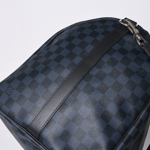 Very good condition LOUIS VUITTON Keepall Bandouliere 55 Boston bag N41356 Damier Graphite Cobalt Black Used 4a000377