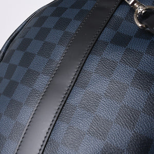 Very good condition LOUIS VUITTON Keepall Bandouliere 55 Boston bag N41356 Damier Graphite Cobalt Black Used 4a000377