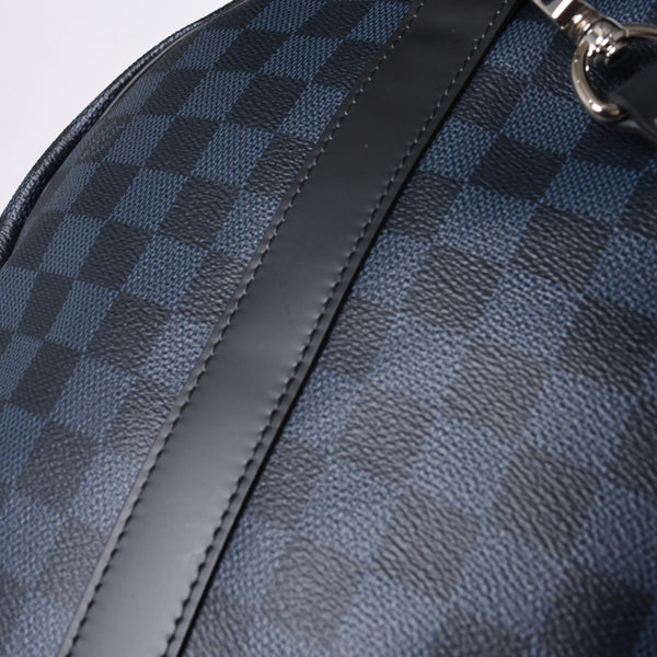 Very good condition LOUIS VUITTON Keepall Bandouliere 55 Boston bag N41356 Damier Graphite Cobalt Black Used 4a000377