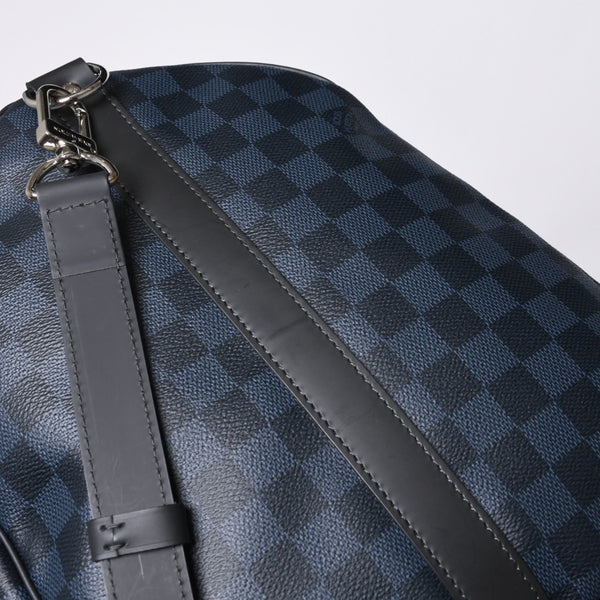 Very good condition LOUIS VUITTON Keepall Bandouliere 55 Boston bag N41356 Damier Graphite Cobalt Black Used 4a000377