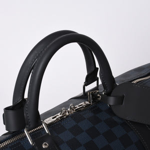 Very good condition LOUIS VUITTON Keepall Bandouliere 55 Boston bag N41356 Damier Graphite Cobalt Black Used 4a000377