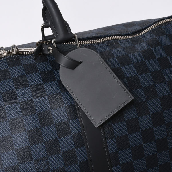 Very good condition LOUIS VUITTON Keepall Bandouliere 55 Boston bag N41356 Damier Graphite Cobalt Black Used 4a000377