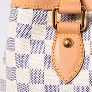 極美品 LOUIS VUITTON ルイヴィトン ハンドバッグ N51207 ハムステッドPM ホワイト ダミエアズール中古 4a000394