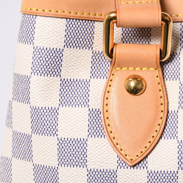 極美品 LOUIS VUITTON ルイヴィトン ハンドバッグ N51207 ハムステッドPM ホワイト ダミエアズール中古 4a000394