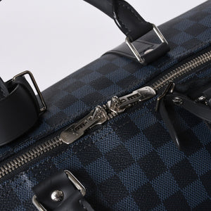 Very good condition LOUIS VUITTON Keepall Bandouliere 55 Boston bag N41356 Damier Graphite Cobalt Black Used 4a000377