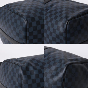 Very good condition LOUIS VUITTON Keepall Bandouliere 55 Boston bag N41356 Damier Graphite Cobalt Black Used 4a000377